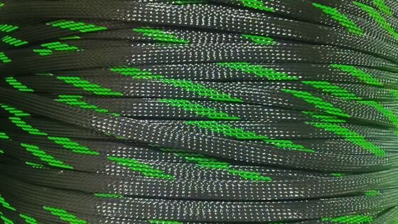 Καλή τιμή Retardante de llama de alta flexibilidad resistente a la abrasión PET Manguito trenzado para protección de arneses de cables σε απευθείας σύνδεση